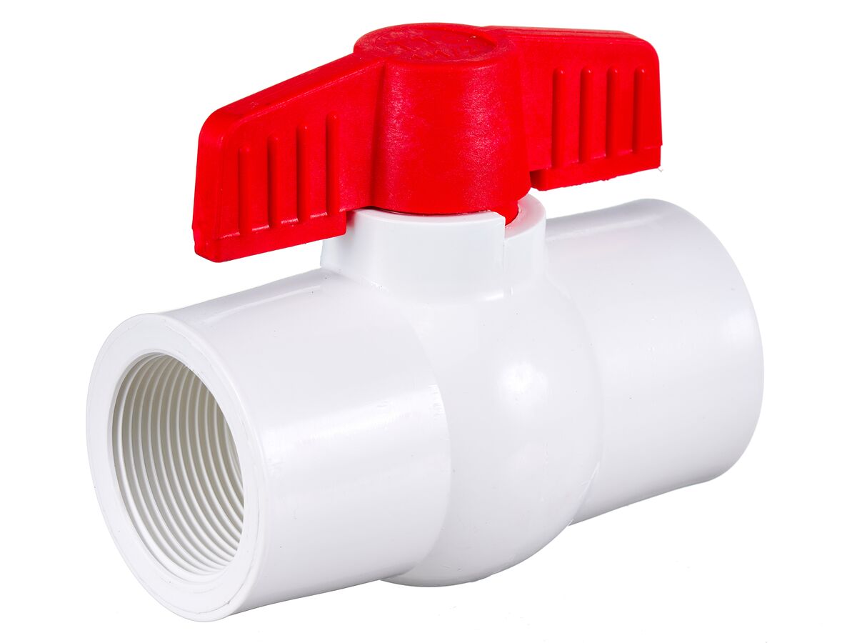 KonstruktIt PVC Ball Valve, Female x Female