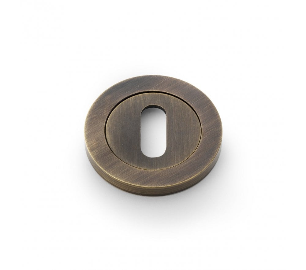 Keyhole Escutcheon, Antique Brass