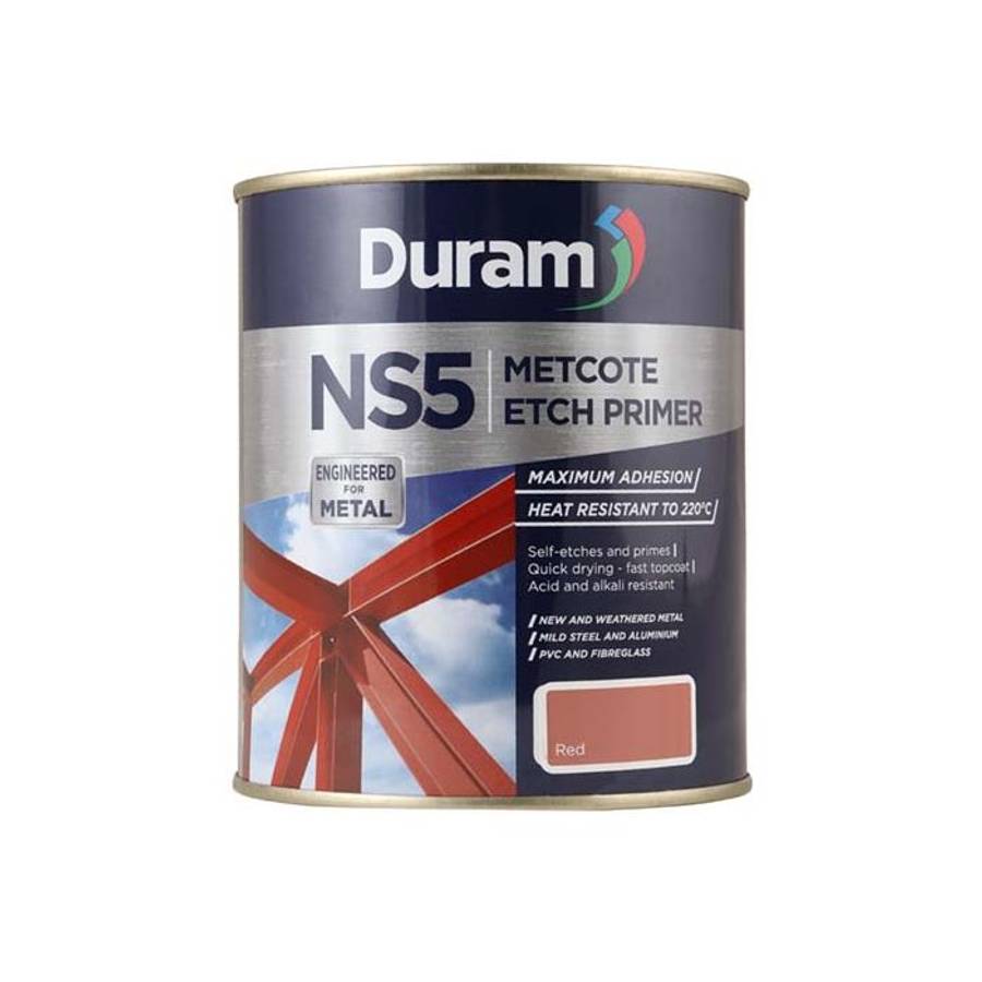 Duram NS5 Metcote Etch Primer, Red – 1L