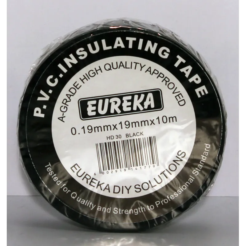 Eureka PVC Insulation Tape, Black 19mm x 10m