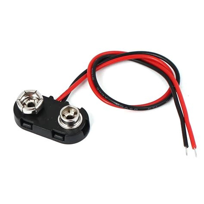 9V Battery Clip, Wired