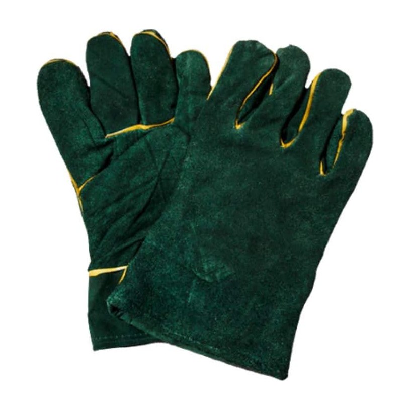 Economy Leather Gloves, Green