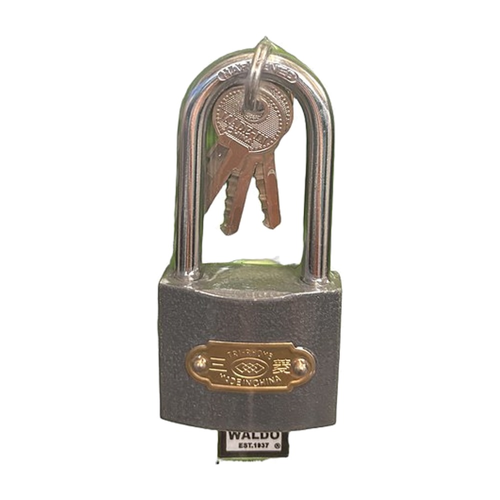 Waldo Iron Padlock 50mm Long Shackle