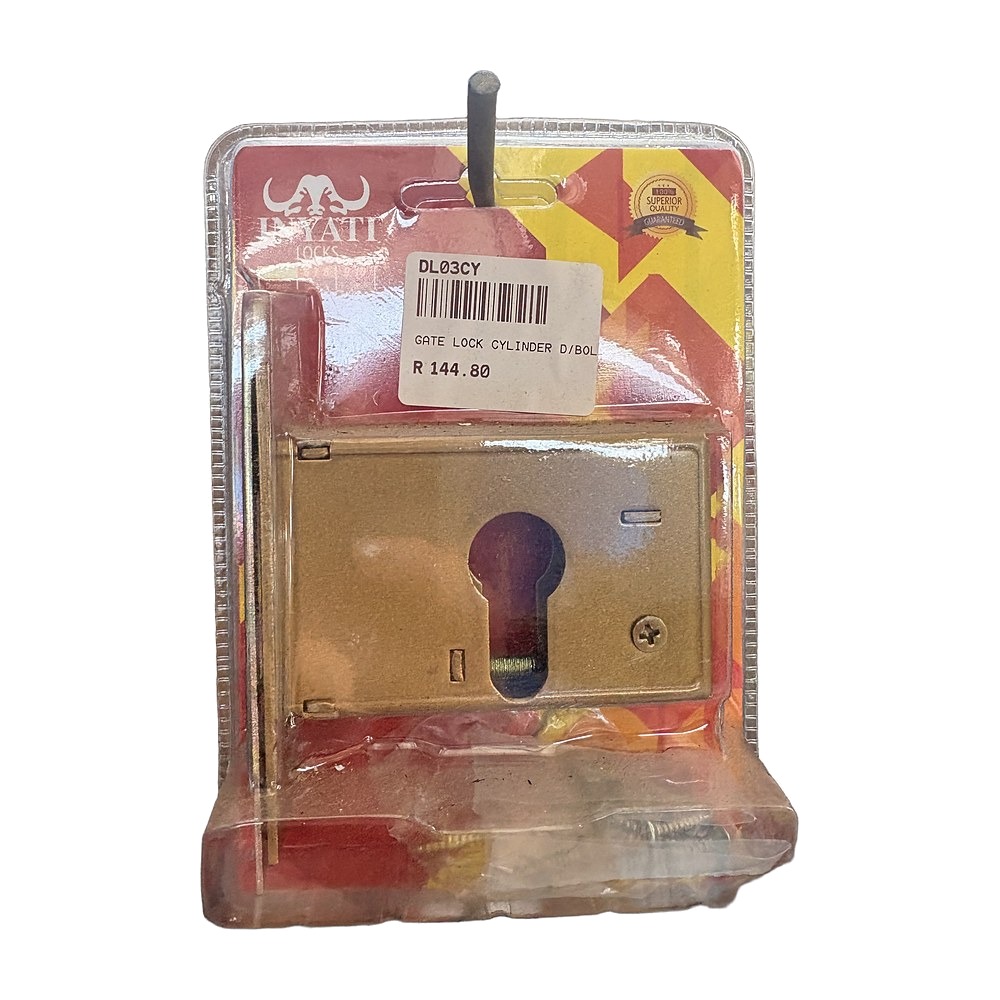 Inyati Gate Lock with Euro Cylinder, Brass