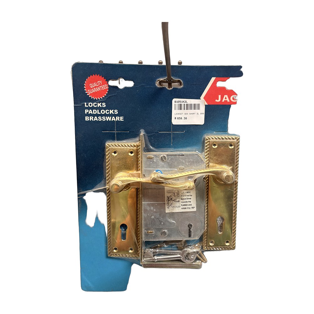 Jaguar Georgian 2 Lever Lockset, Brass