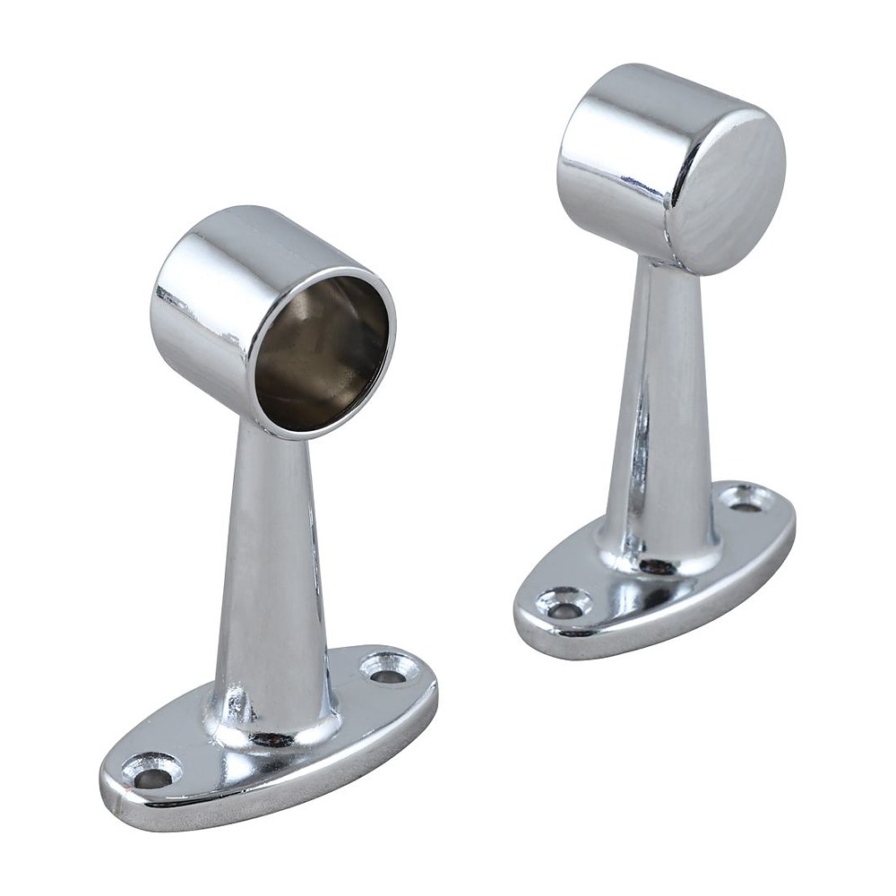 KonstruktIt Towel Rail Bracket 19mm, Open, Chrome Plated