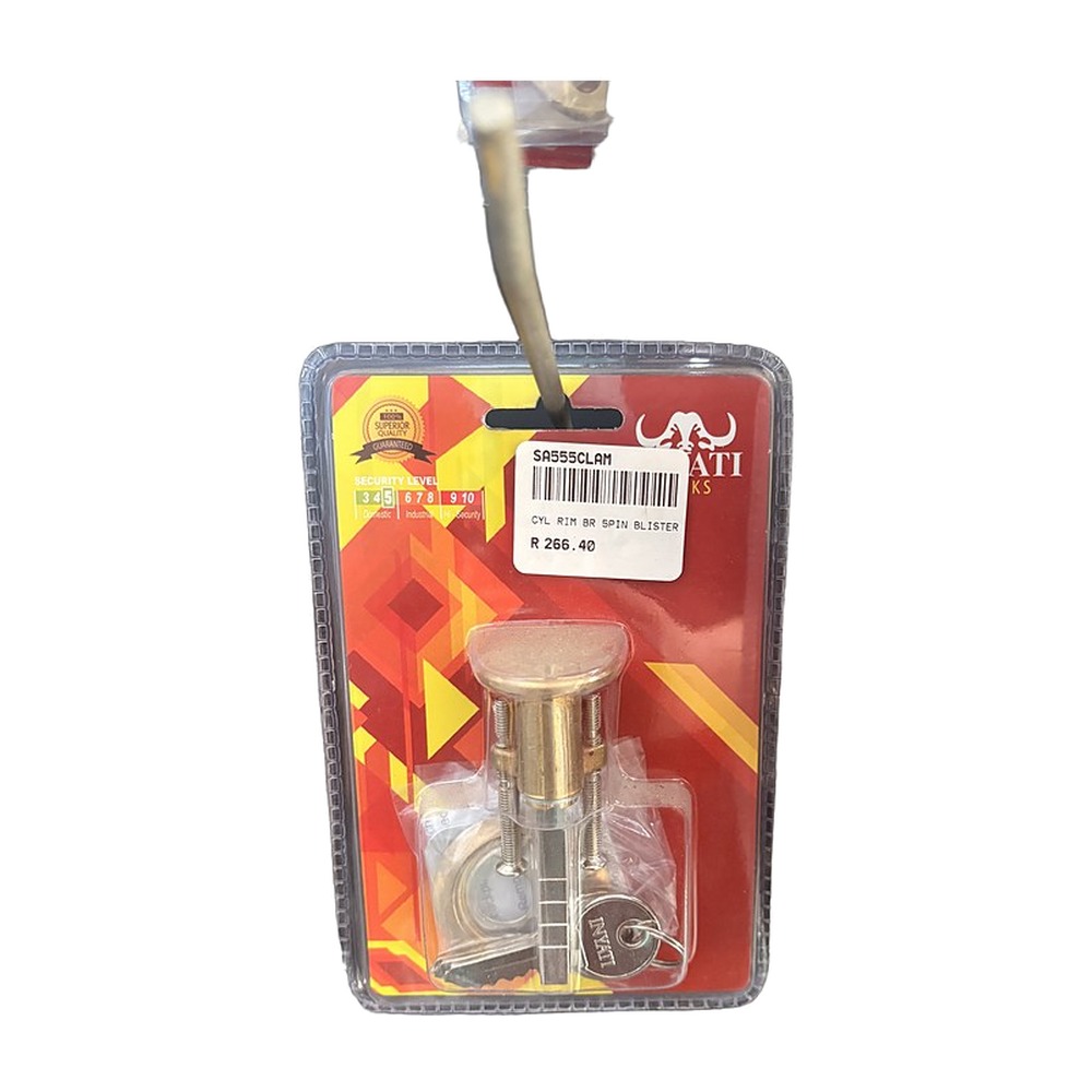 Rim Night Latch Cylinder Brass 5-Pin (Blister)