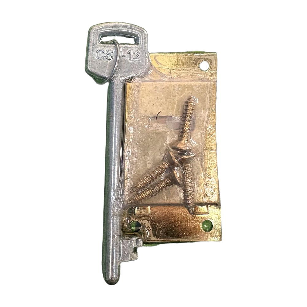 Cupboard Lock 64mm Brass Plated 2 Lever