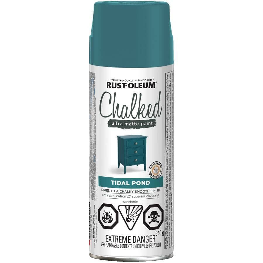 Rust-Oleum Chalked Ultra Matte Spray Paint, Tidal Pond – 340g