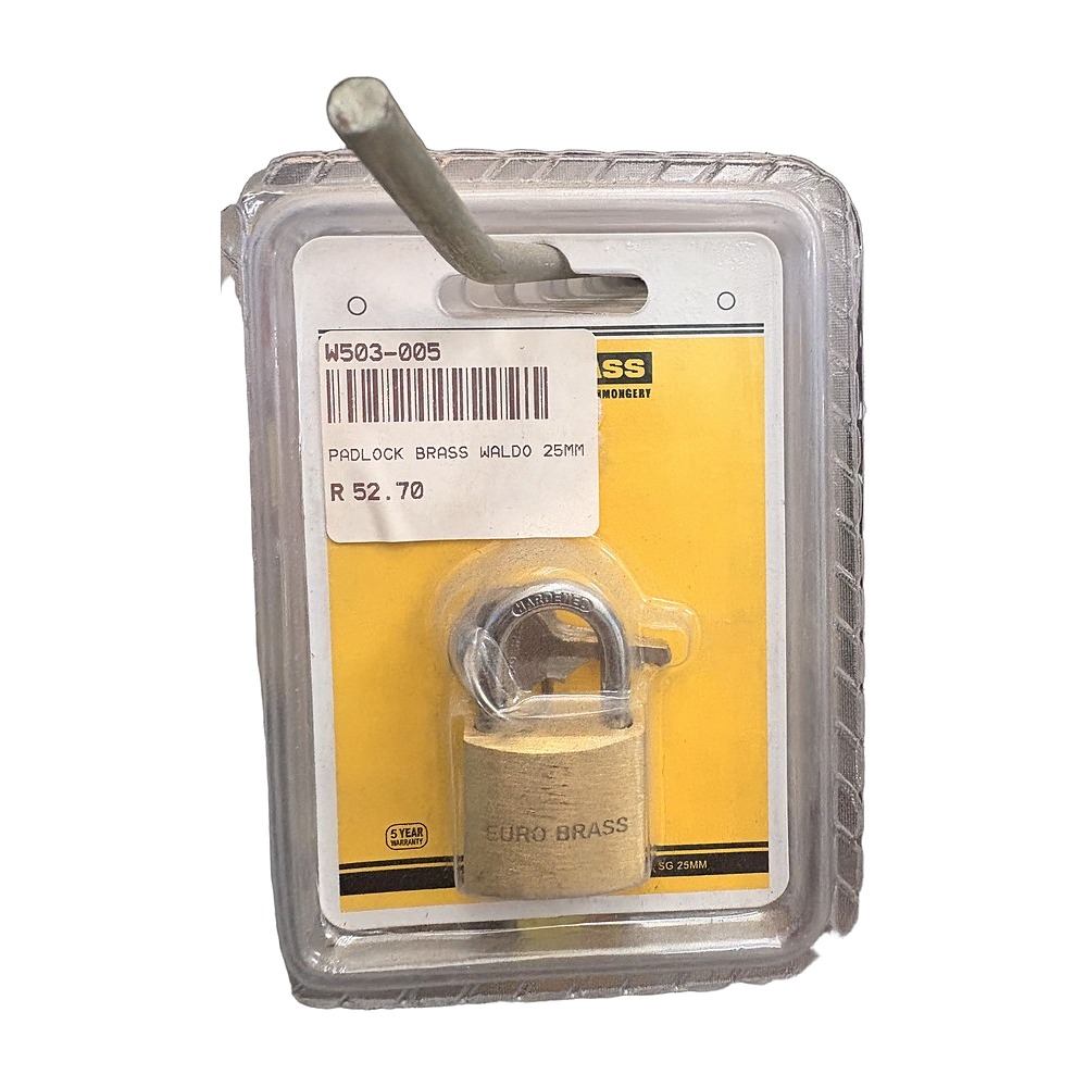 Waldo Brass Padlock 25mm
