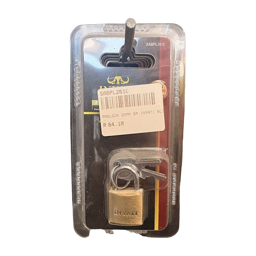 Inyati Padlock Brass 20mm