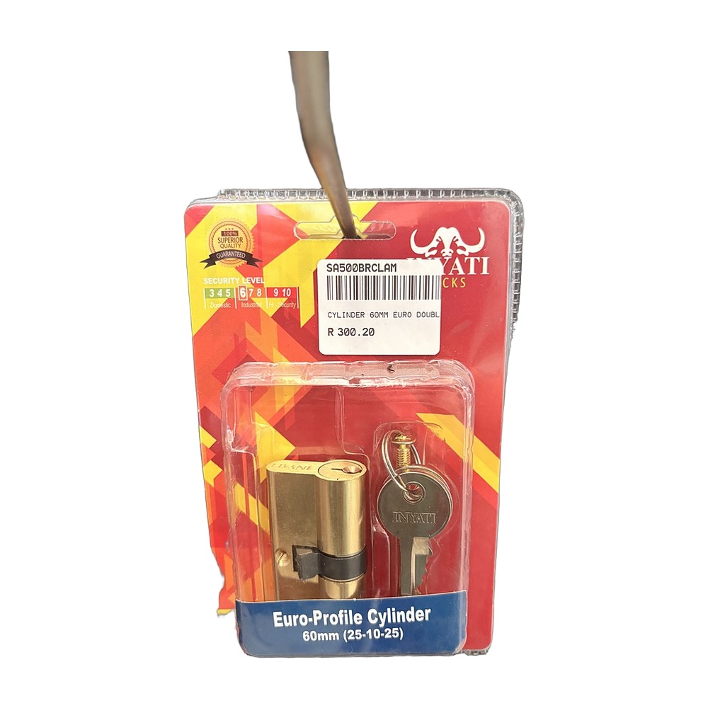 Euro Double Cylinder 60mm