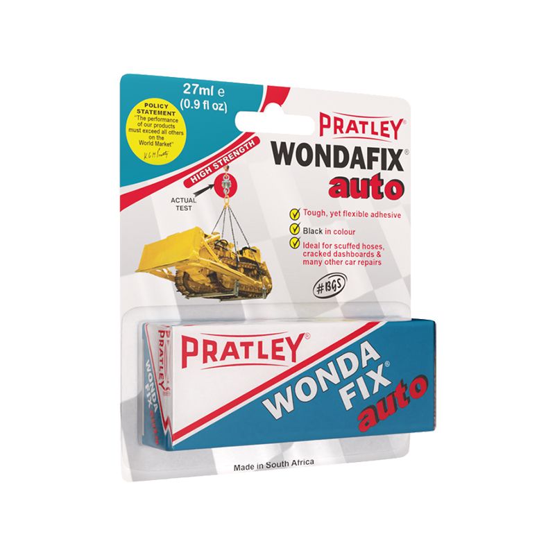 Pratley Wondafix Auto Flexible Adhesive, Black, 27ml